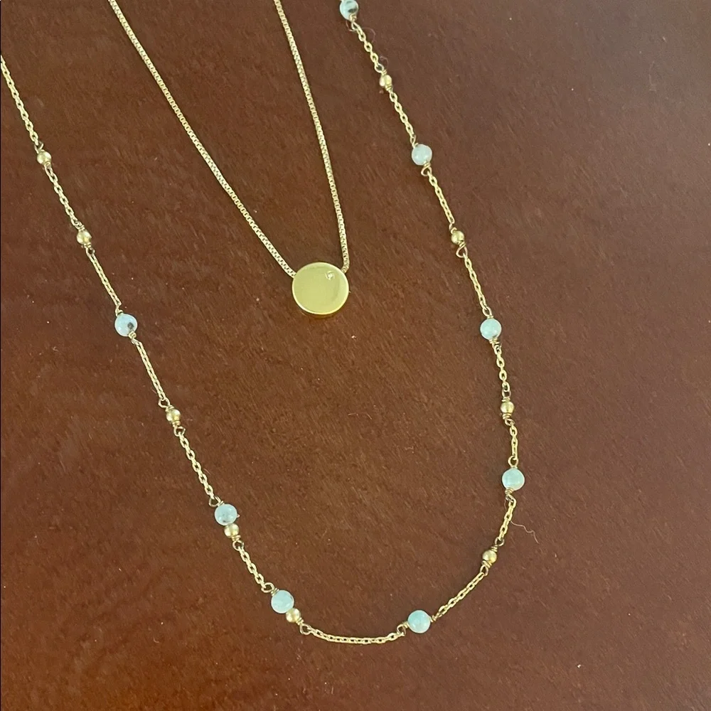 Madewell Gold Layered Disc Necklace Set - Picture 4 of 4